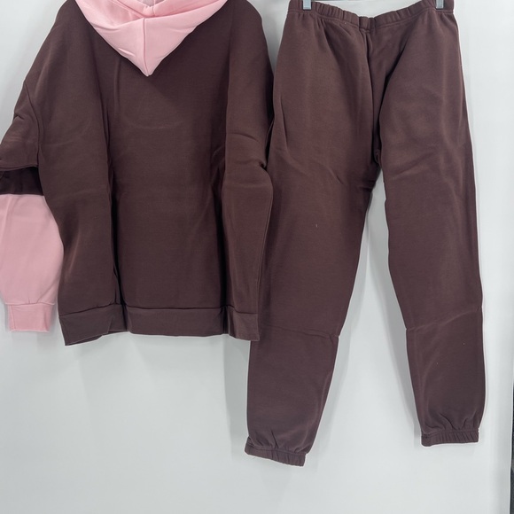 Fashion nova NY Baby Fleece Jogger Set - Brown new large - Picture 10 of 11